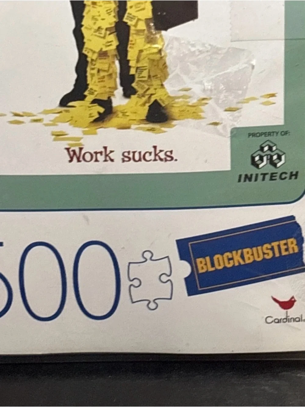 Office Space 500 Piece Jigsaw Puzzle VHS Plastic Case Work Sucks Blockbuster